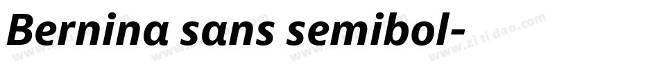 Bernina sans semibol字体转换